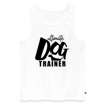 Hundetrainer - Männer Premium Bio Tank Top - Weiß - Vorne - AI Model Male 178 light (178cm)