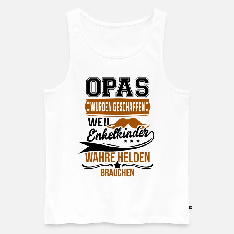 Opa Spruch - Männer Premium Bio Tank Top - Weiß