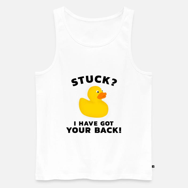 Programmierer Gummiente - Männer Premium Bio Tank Top - Weiß