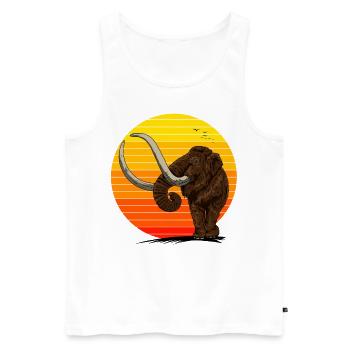 Beautiful mammoth in the sun Gift idea made of ice - Men's Premium Organic Tank Top - white - Front - AI Model Male 178 light (178cm)
