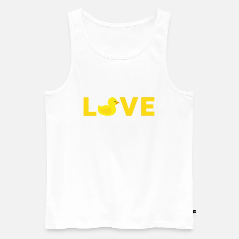 Badeente Gummiente - Männer Premium Bio Tank Top - Weiß
