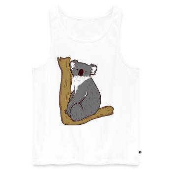 Koala Koala Bear Animal Zoo Animal Park Jungle Gift - Men's Premium Organic Tank Top - white - Front - AI Model Male 178 light (178cm)