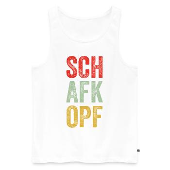 Schafkopf Schafkopfer schafkopfen Kartenspiel Bier - Männer Premium Bio Tank Top - Weiß - Vorne - Michal (187cm)