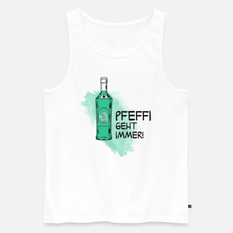 Pfeffi geht immer! T-Shirt - Männer Premium Bio Tank Top - Weiß