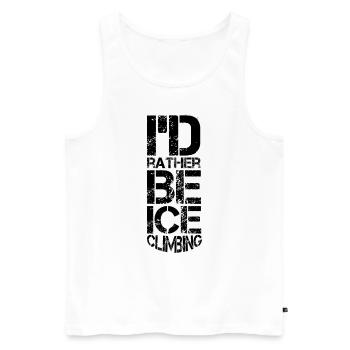 Ice Climbing Ice Tour Ice Wall Ice Climber Ice Pick - Men's Premium Organic Tank Top - white - Front - AI Model Male 178 light (178cm)