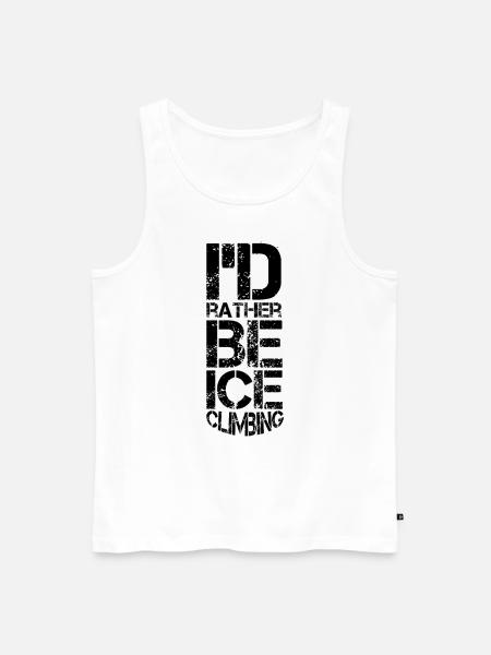 Eisklettern Eistour Eiswand Eiskletterer Eispickel - Männer Premium Bio Tank Top - Weiß