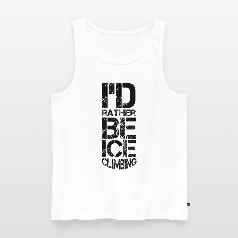 Eisklettern Eistour Eiswand Eiskletterer Eispickel Männer Premium Bio Tank Top