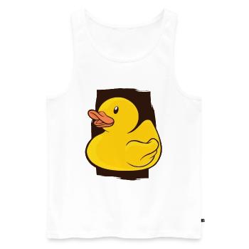 Rubber duck rubber duck - Men's Premium Organic Tank Top - white - Front - AI Model Male 178 light (178cm)
