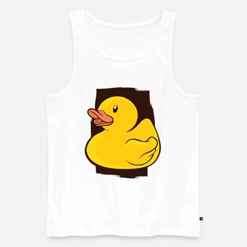 Badeente Gummiente - Männer Premium Bio Tank Top - Weiß