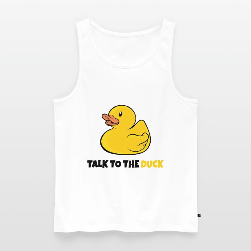 Programmer rubber duck debugging Men's Premium Organic Tank Top