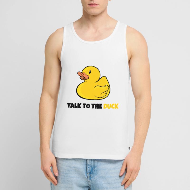 Programmer rubber duck debugging Men's Premium Organic Tank Top