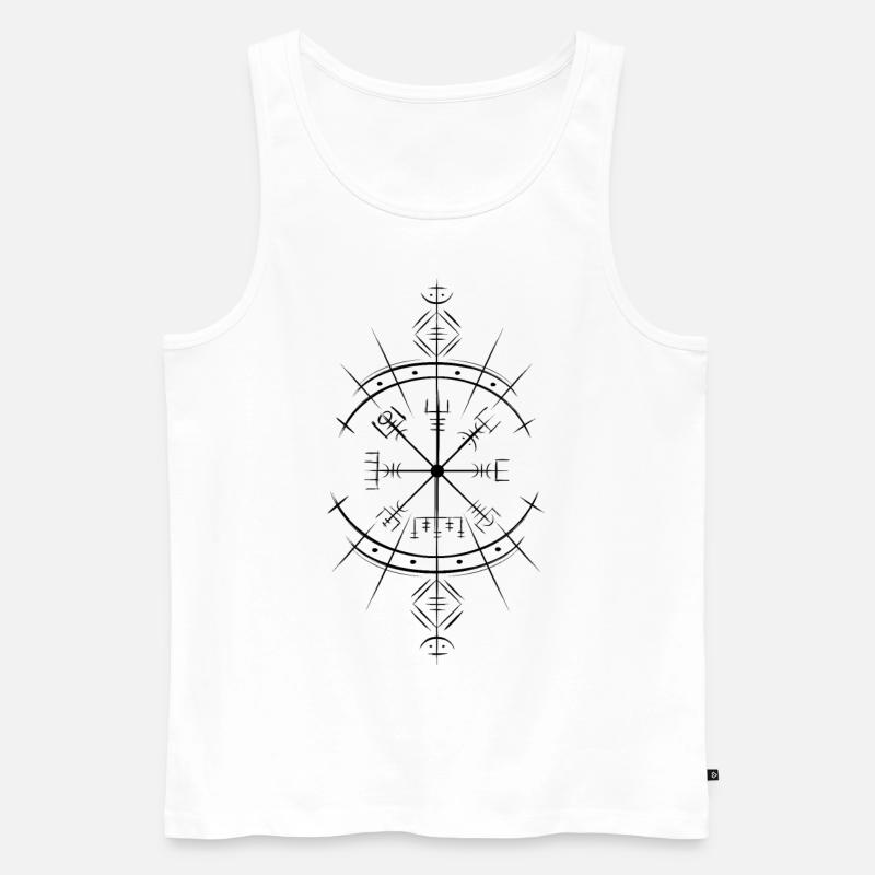 Vegvisir Wikinger-Kompass Neopaganismus - Männer Premium Bio Tank Top - Weiß
