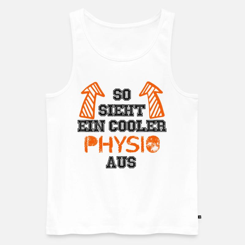 Physiotherapeut Geschenk - Männer Premium Bio Tank Top - Weiß