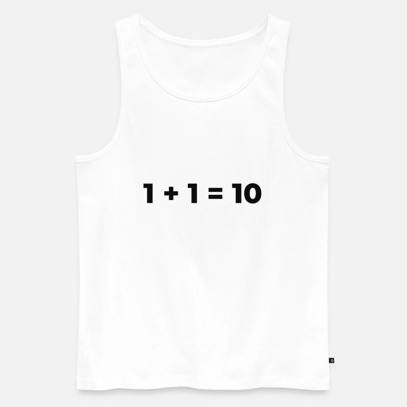 Programmer Binary - Men's Premium Organic Tank Top - white