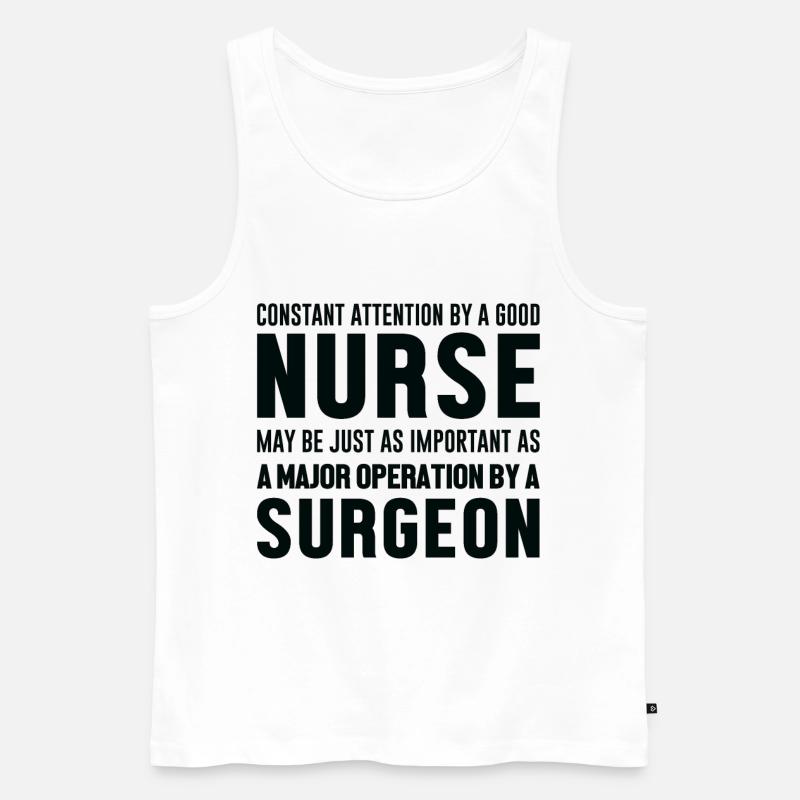 Krankenpflegerin - Männer Premium Bio Tank Top - Weiß