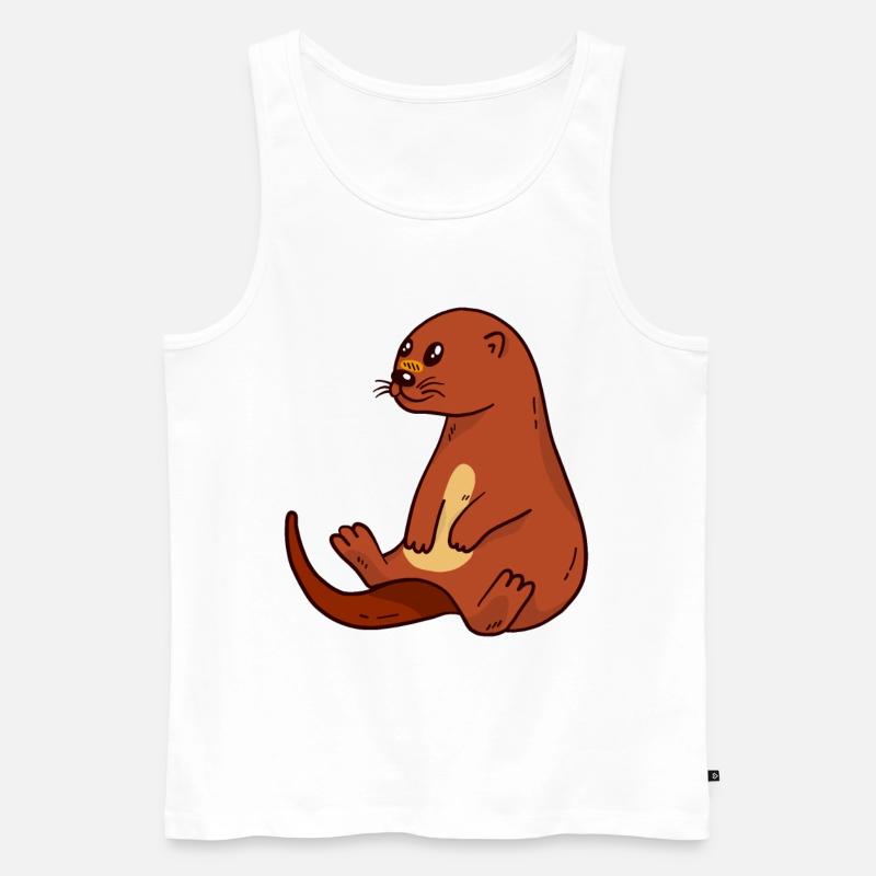 Otter - Männer Premium Bio Tank Top - Weiß