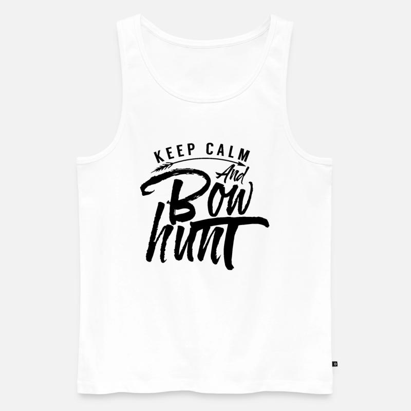 Pfeil Bogenjagd Bogenjäger Bogenschießen Bogen - Männer Premium Bio Tank Top - Weiß