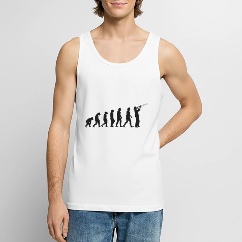 Trombone player Evolution Trombone Men's Premium Organic Tank Top