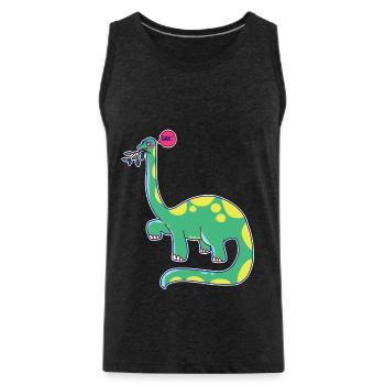 Dinosaure est de mauvaise humeur - Débardeur bio Premium Homme - charbon - Devant - Alexander (188cm)
