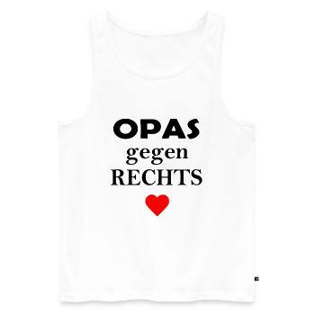 Opas gegen Rechts Anti Rassismus FCK AFD Nazis - Männer Premium Bio Tank Top - Weiß - Vorne - Michal (187cm)
