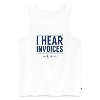 Team training bookkeeping accountant bookkeeping - Men's Premium Organic Tank Top - white - Front - AI Model Male 178 light (178cm)