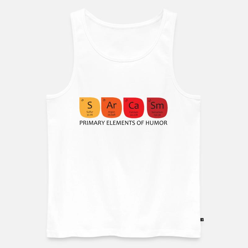 Science Sarcasm T shirt - Männer Premium Bio Tank Top - Weiß