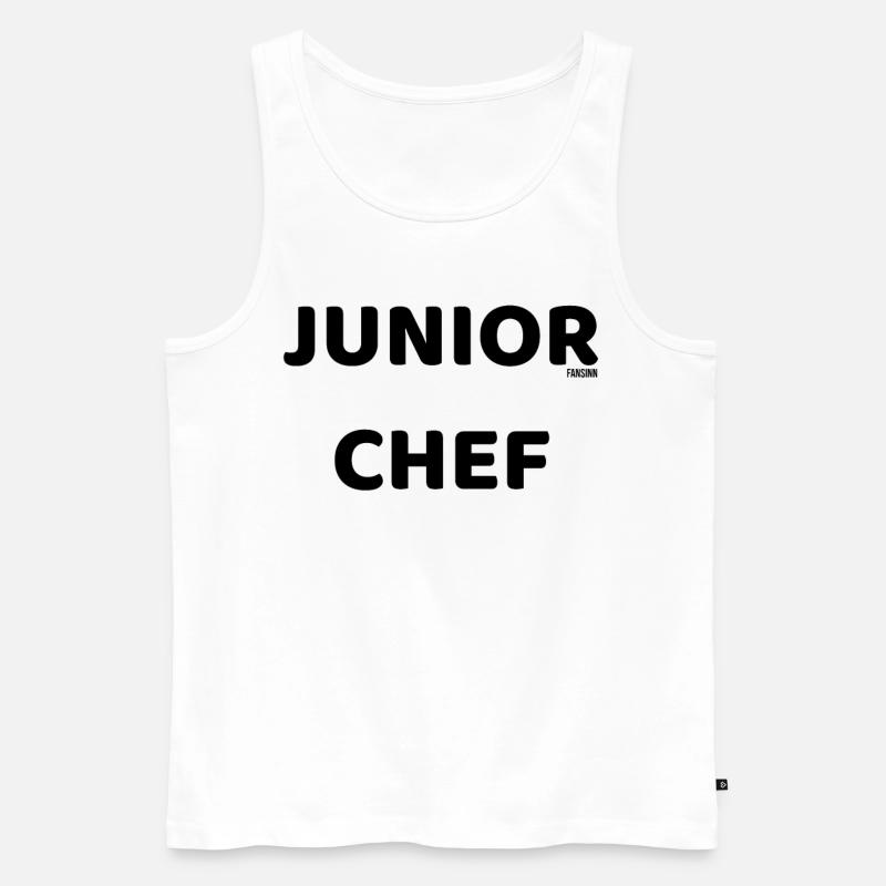 Junior Chef lustig Geschenk - Männer Premium Bio Tank Top - Weiß