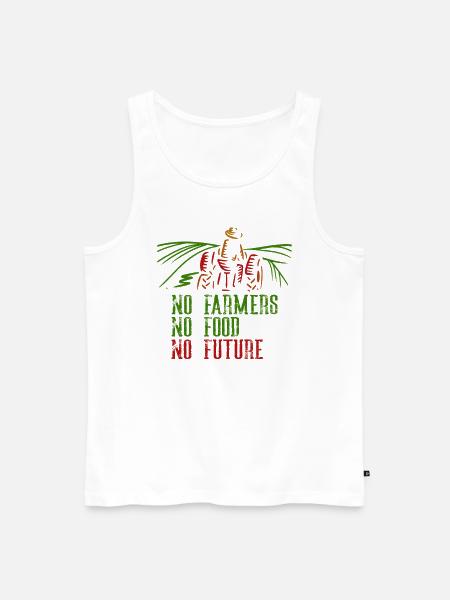 Ingen landmænd Ingen mad Ingen fremtidig landmand - Herre Premium økologisk tanktop - hvid