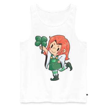 Leprechaun St Patricks Day femme Irlande - Débardeur bio Premium Homme - blanc - Devant - Michal (187cm)