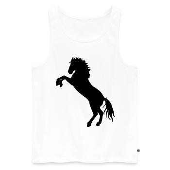 Horse horse pony wild horse rider stallion - Men's Premium Organic Tank Top - white - Front - AI Model Male 178 light (178cm)