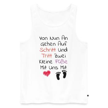 Baby Sprüche - Ich Bin Schwanger- Oma - Opa - Männer Premium Bio Tank Top - Weiß - Vorne - Michal (187cm)
