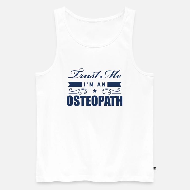 Osteopath Praxis Osteopathie Heilkunde Heilpraxis - Männer Premium Bio Tank Top - Weiß