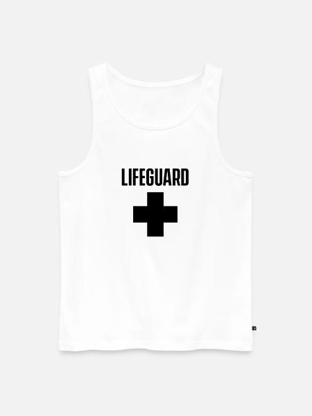 Job redders strandwachten zwemmers strandwachten - Mannen Premium Bio Tanktop - wit