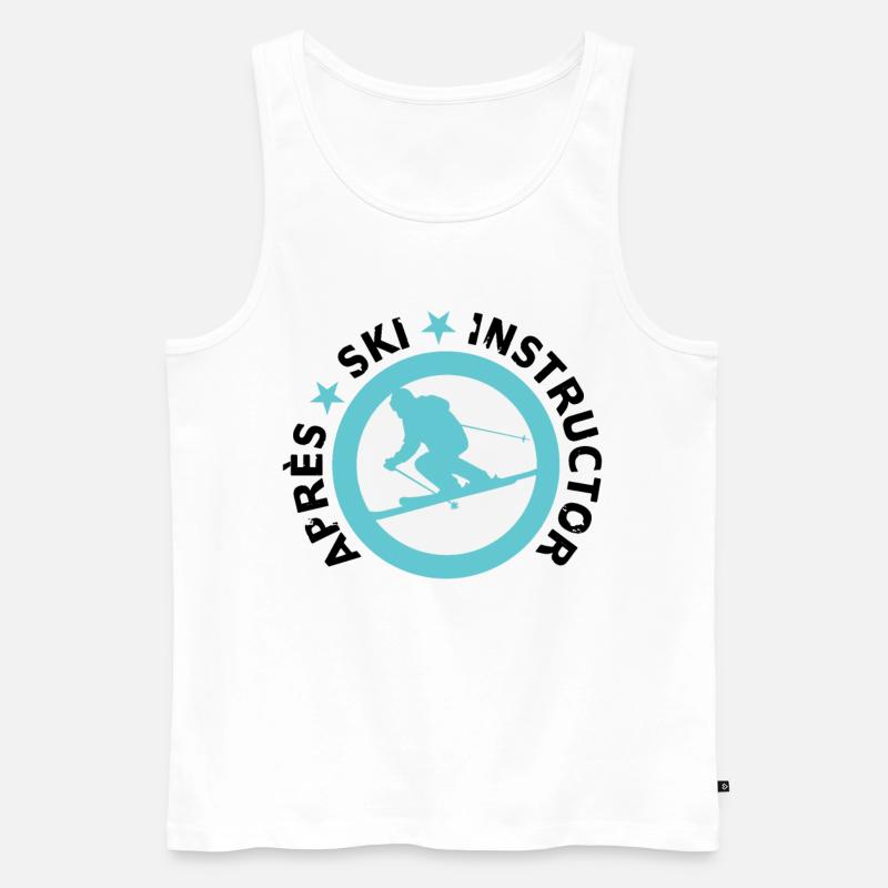 Après-Ski Instructor - Ski - Männer Premium Bio Tank Top - Weiß