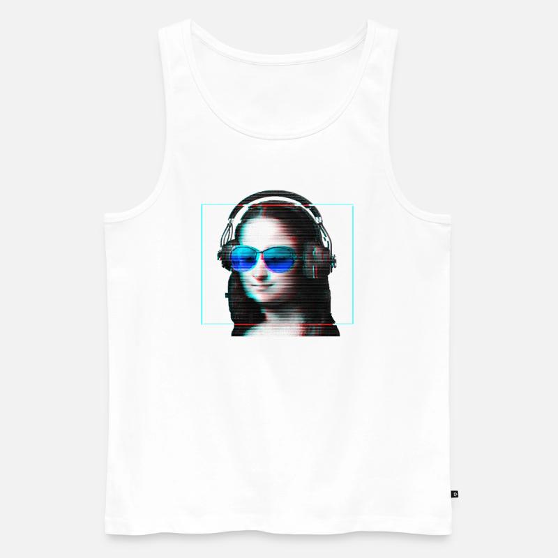 Mona Lisa - Männer Premium Bio Tank Top - Weiß