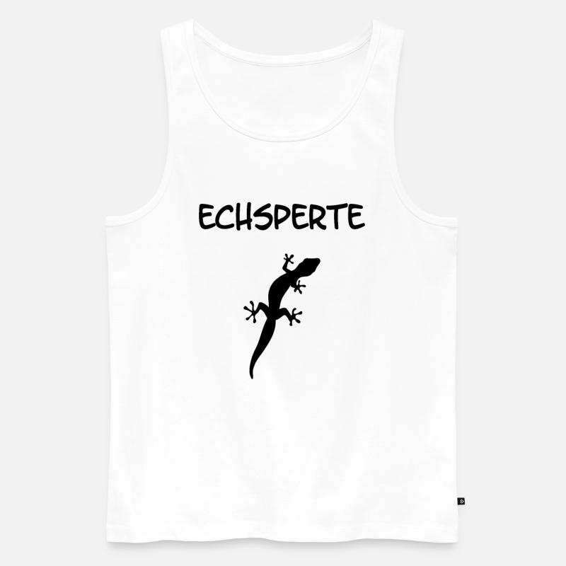 Echsperte für Gecko Eidechsen Echsen Reptilien - Männer Premium Bio Tank Top - Weiß