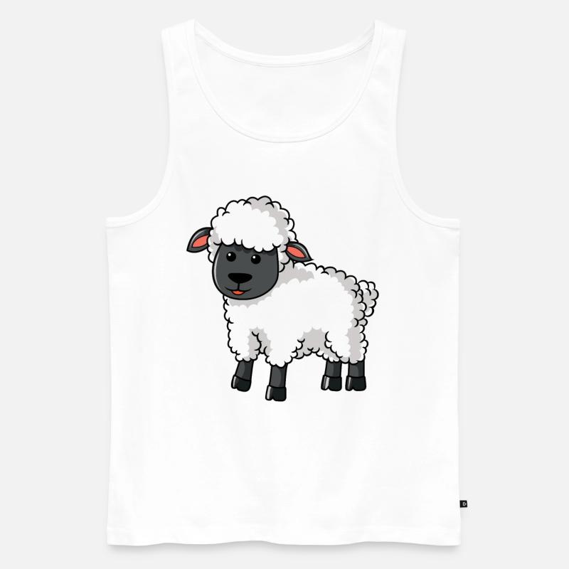 Schaf Schäffchen Scharfshirte Schafsbauer - Männer Premium Bio Tank Top - Weiß