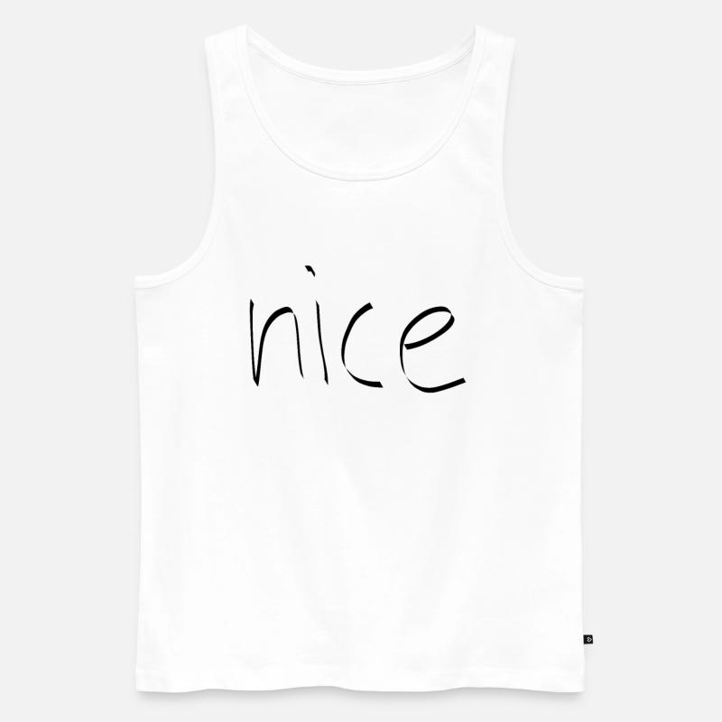 nice - Männer Premium Bio Tank Top - Weiß