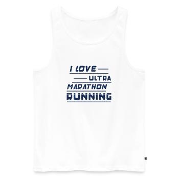 Run marathon ultramarathon ultra runner - Men's Premium Organic Tank Top - white - Front - Michal (187cm)