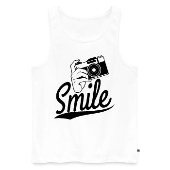Photography photographer photo camera gift - Men's Premium Organic Tank Top - white - Front - AI Model Male 178 light (178cm)