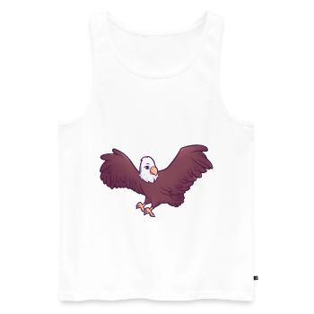 Adler - Männer Premium Bio Tank Top - Weiß - Vorne - AI Model Male 178 light (178cm)