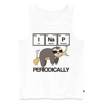 Periodic Table I Nap Periodic Sloth Geek - Men's Premium Organic Tank Top - white - Front - Michal (187cm)