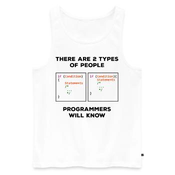 2 Types of People Programmer Programmer f - Men's Premium Organic Tank Top - white - Front - Michal (187cm)