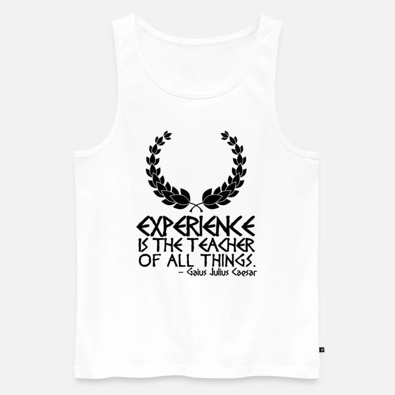 Julius Cäsar Zitat - Männer Premium Bio Tank Top - Weiß