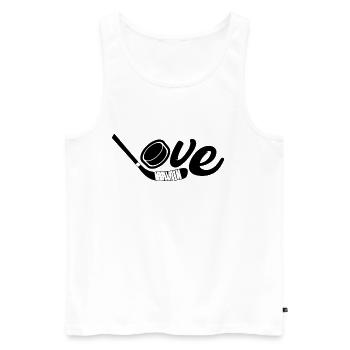 Hockey sur glace joueur de hockey sur glace hockey sur glace - Débardeur bio Premium Homme - blanc - Devant - AI Model Male 178 light (178cm)