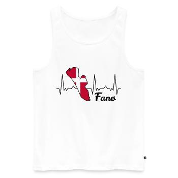 Fanø Fanö Herzschlag Dänemark Geschenk - Männer Premium Bio Tank Top - Weiß - Vorne - Michal (187cm)