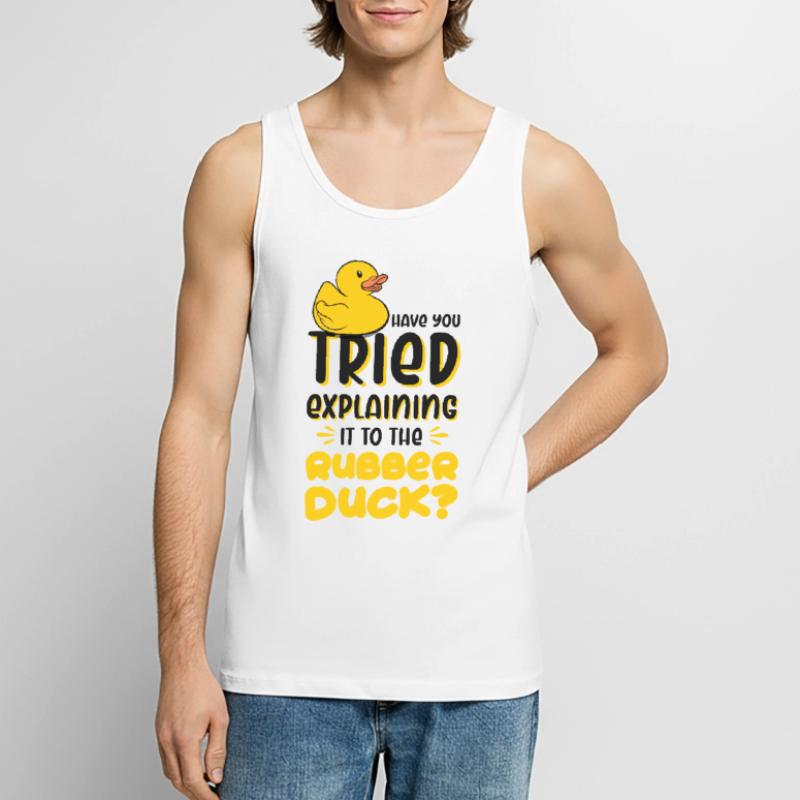 Programmeur Programmation Canard Caoutchouc Canard Débardeur bio Premium Homme