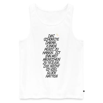 Das schönste daran einen Penis zu haben .. Lustig - Männer Premium Bio Tank Top - Weiß - Vorne - AI Model Male 178 light (178cm)
