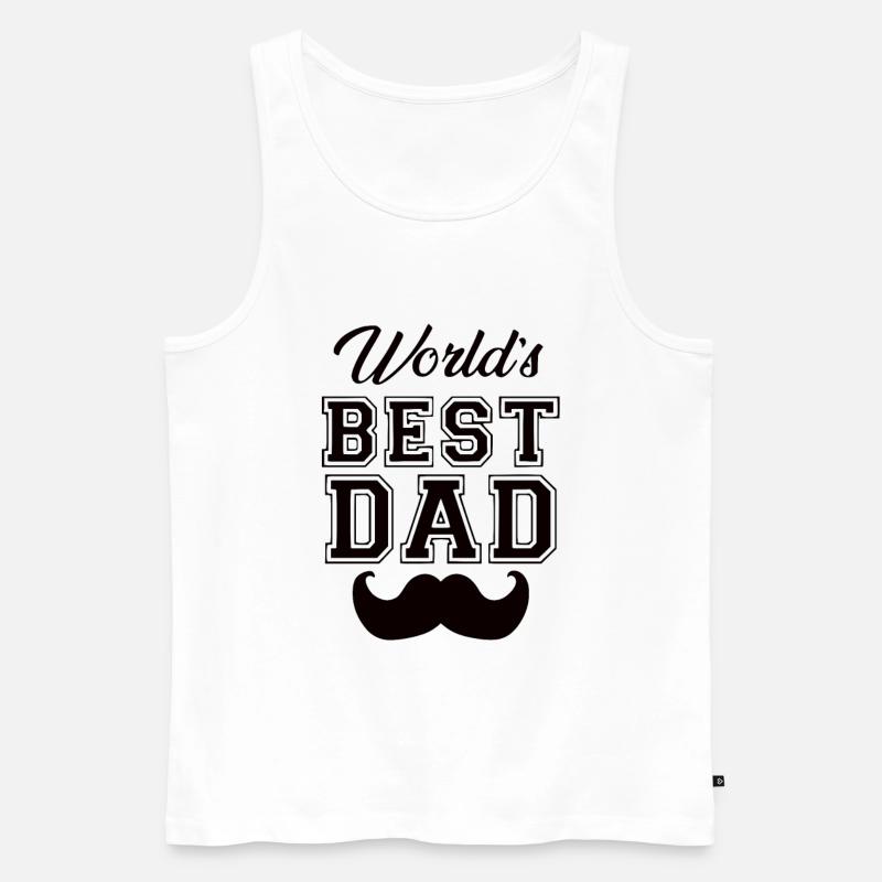 Bester Papa - Männer Premium Bio Tank Top - Weiß