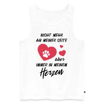 Hundehalter Immer in Meinem Herzen Hundeliebhaber - Männer Premium Bio Tank Top - Weiß - Vorne - Michal (187cm)